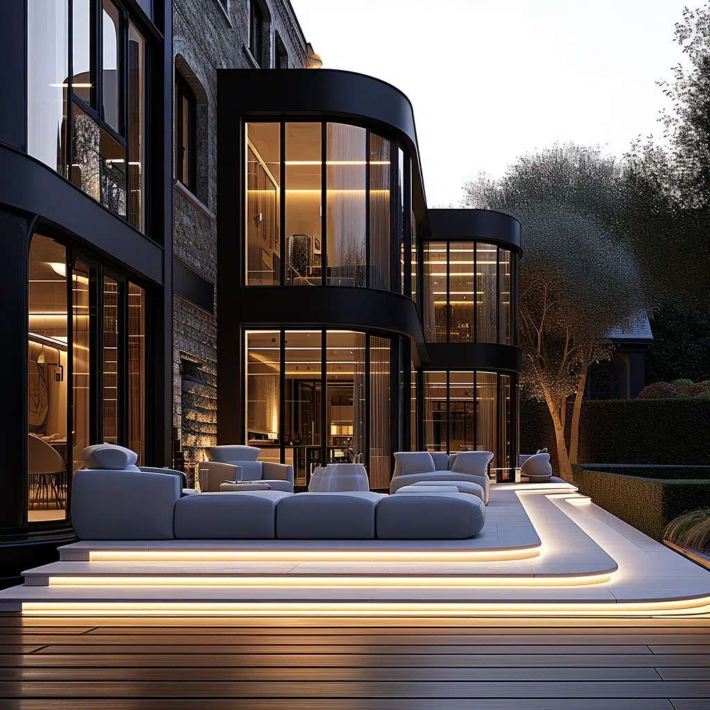Contemporary rear extension with terrace
