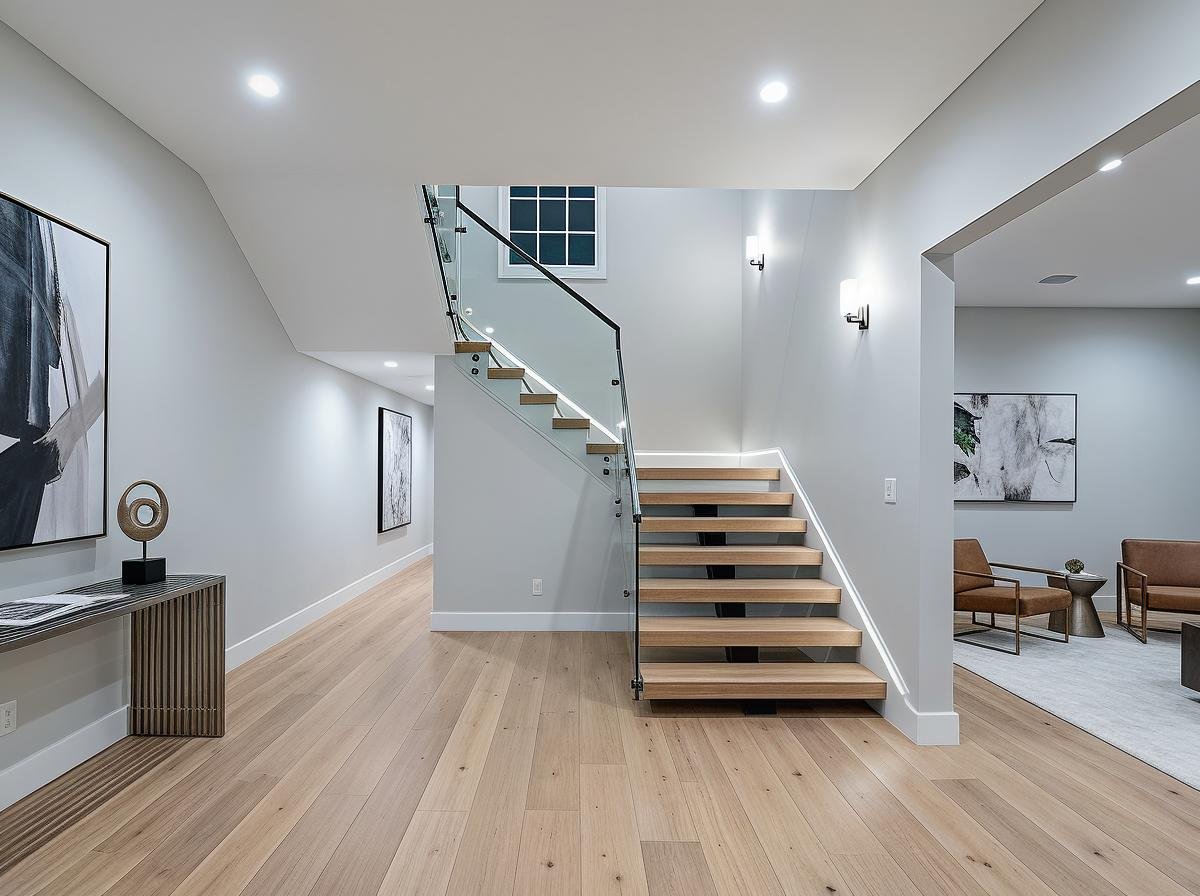 Restored estate staircase
