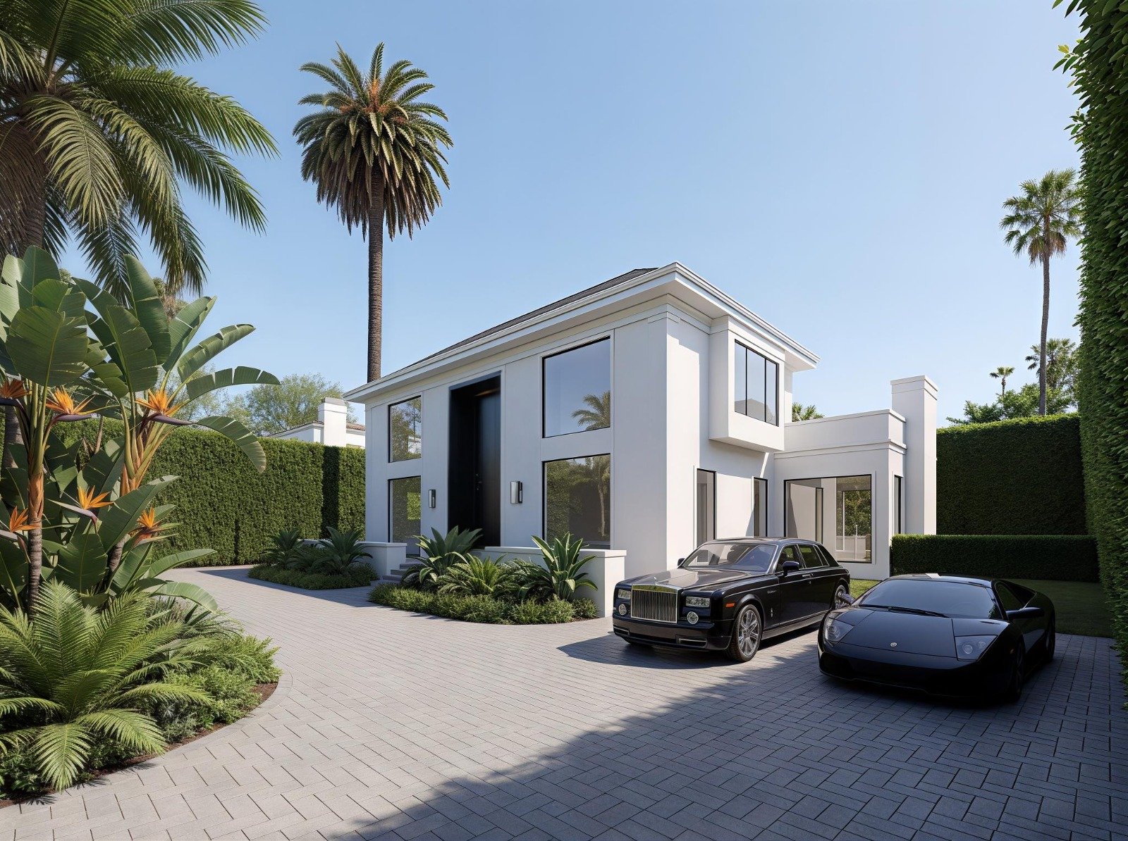 Restored estate angled view